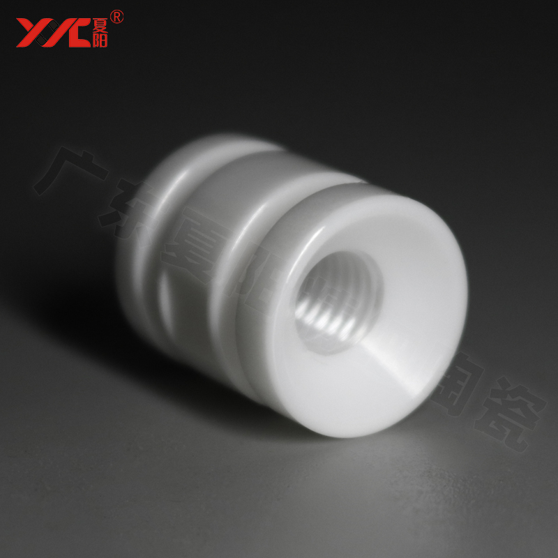 氧化锆陶瓷柱塞头|内螺纹陶瓷零件|耐腐高韧性陶瓷结构件非标定制