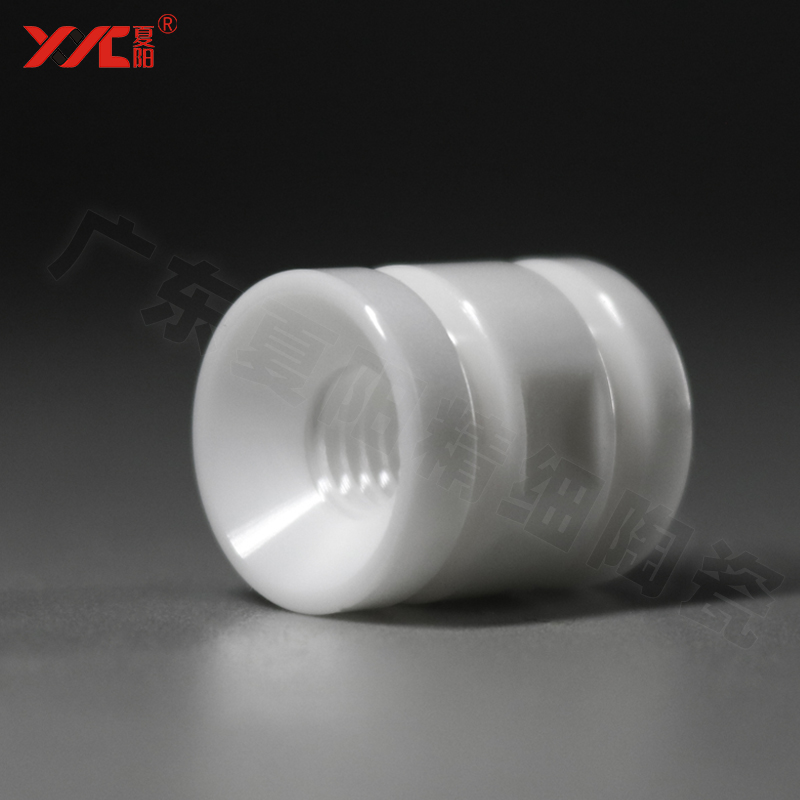 氧化锆陶瓷柱塞头|内螺纹陶瓷零件|耐腐高韧性陶瓷结构件非标定制